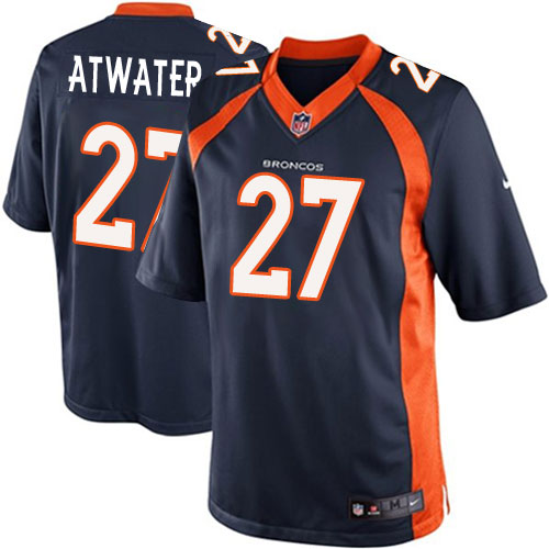 Youth Elite Steve Atwater Nike Jersey Navy Blue Alternate - #27 NFL Denver Broncos